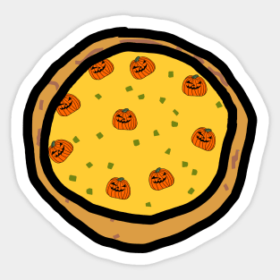 Halloween Pizza Pumpkin Pie Sticker